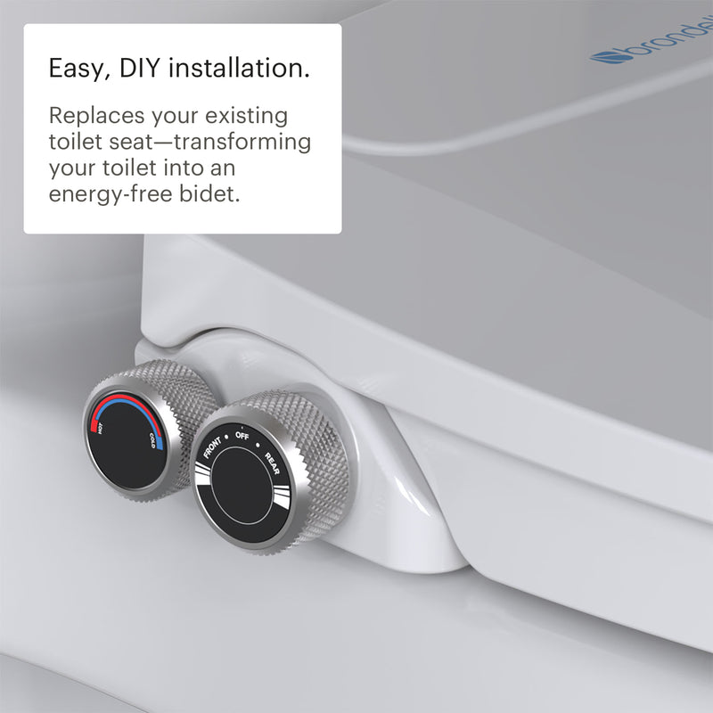 Brondell EcoSeat S102 Dual Temperature Non-Electric Bidet Toilet Seat