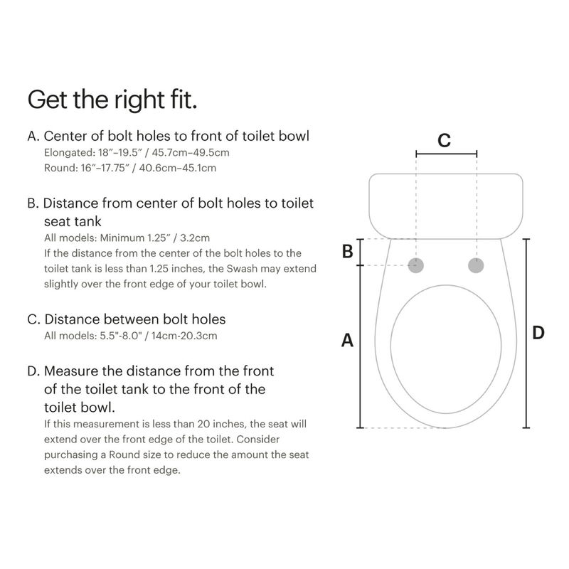 Brondell EcoSeat S102 Dual Temperature Non-Electric Bidet Toilet Seat