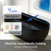 Woodbridge 72" Freestanding Contemporary Acrylic Soaking Bathtub B8859-CH