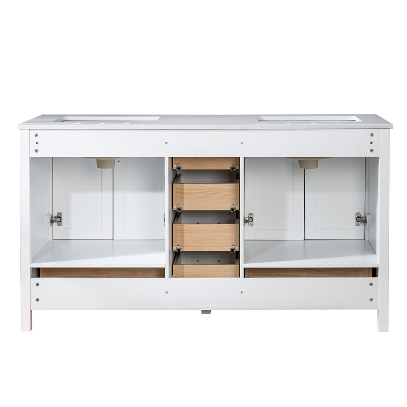 WOODBRIDGE Dover-60-D Freestanding Double-Basin Vanity