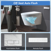 WOODBRIDGE Intelligent Compact Elongated Wall-Hung Toilet with Bidet Wash, LT611 + SWHT611 + FP611