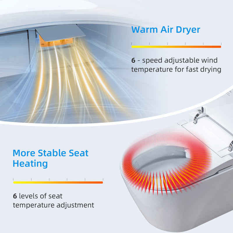 WOODBRIDGE Intelligent Compact Elongated Wall-Hung Toilet with Bidet Wash, LT611 + SWHT611 + FP611