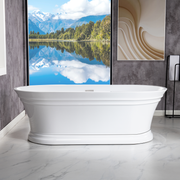 Woodbridge B1537-C 67 inch double ended bathtub with chrome drain