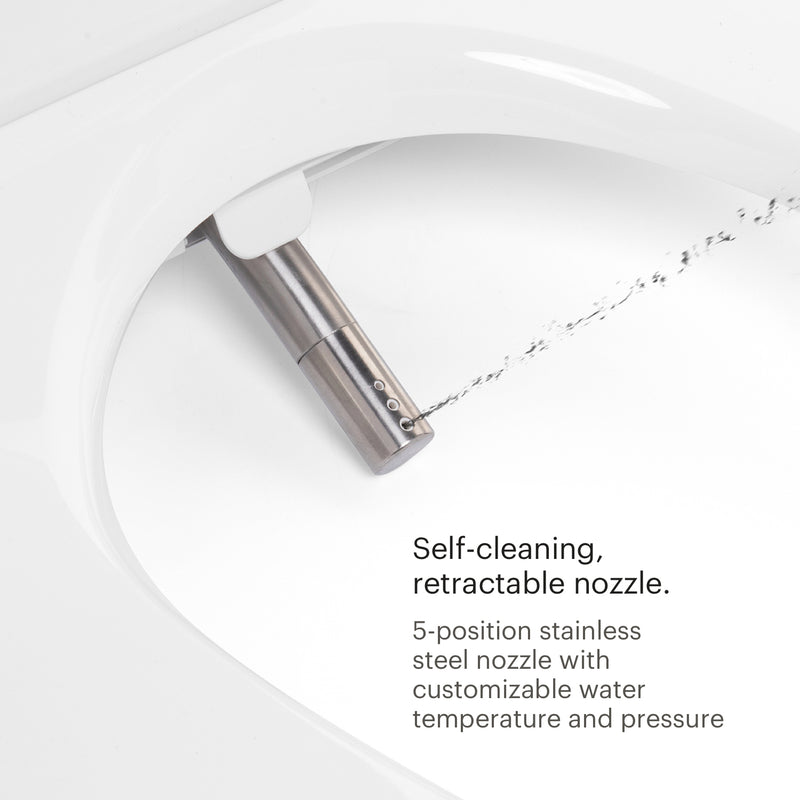 Brondell Swash Thinline T44 Luxury Bidet Toilet Seat with Remote Control