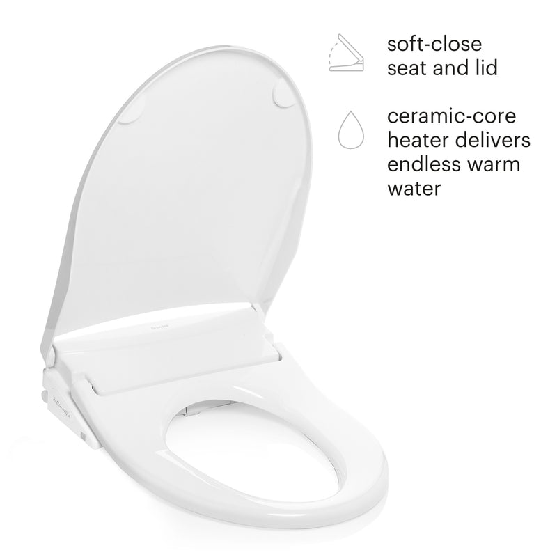 Brondell Swash Thinline T44 Luxury Bidet Toilet Seat with Remote Control