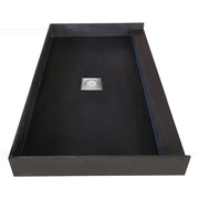 Woodbridge SBR4830 Tileable Shower Base with Integrated Center PVC Drain, 48" x 30"
