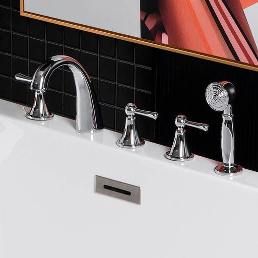 Woodbridge 5-Piece Roman Tub Filler with Hand Shower