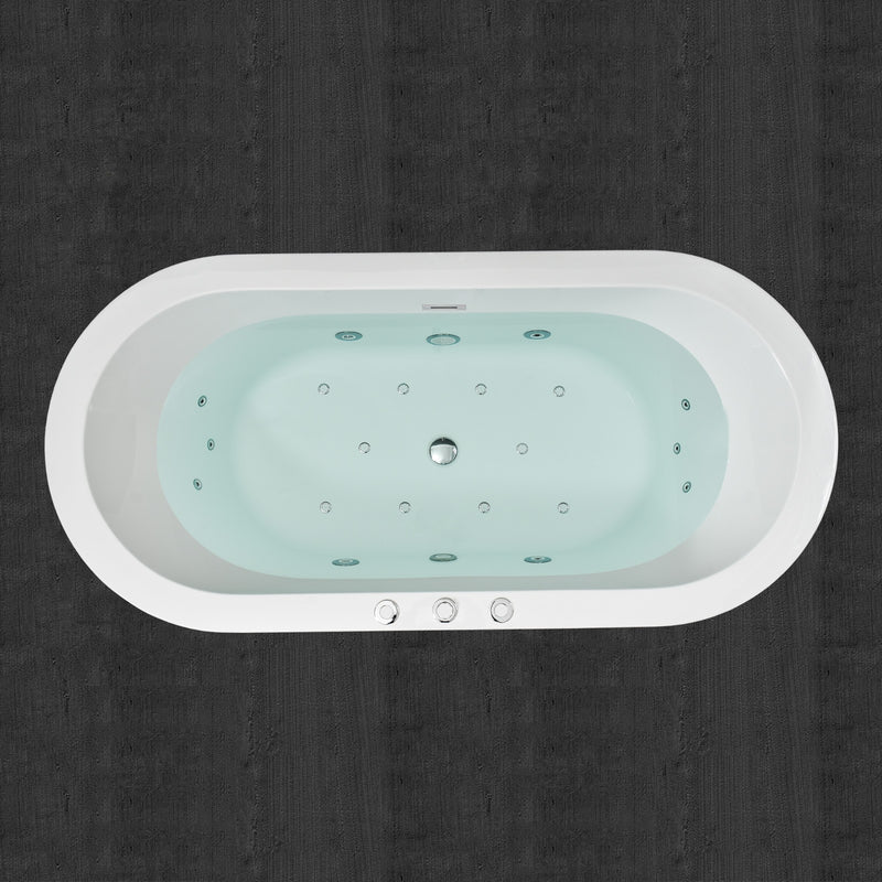 Woodbridge Whirlpool & Air Bubble Freestanding Bathtub B0030