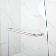Woodbridge MTDB3458 Frameless Hinged Bathtub Shower Door, 34in W x 58in H
