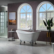 Woodbridge 59" Double Slipper Clawfoot Bathtub BTA1540