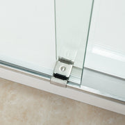 Woodbridge ASD6062 Frameless Bathtub Shower Door, 2-Way Double Sliding, 56-60in x 62in