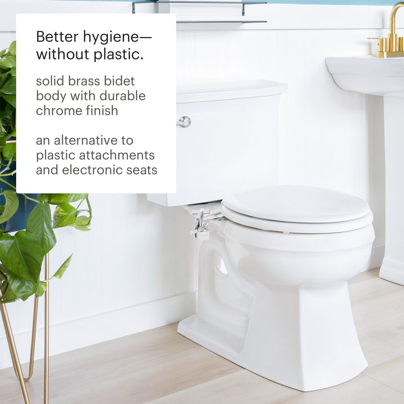 Brondell Side-Mounted Bidet Attachment with Adjustable Spray Wand