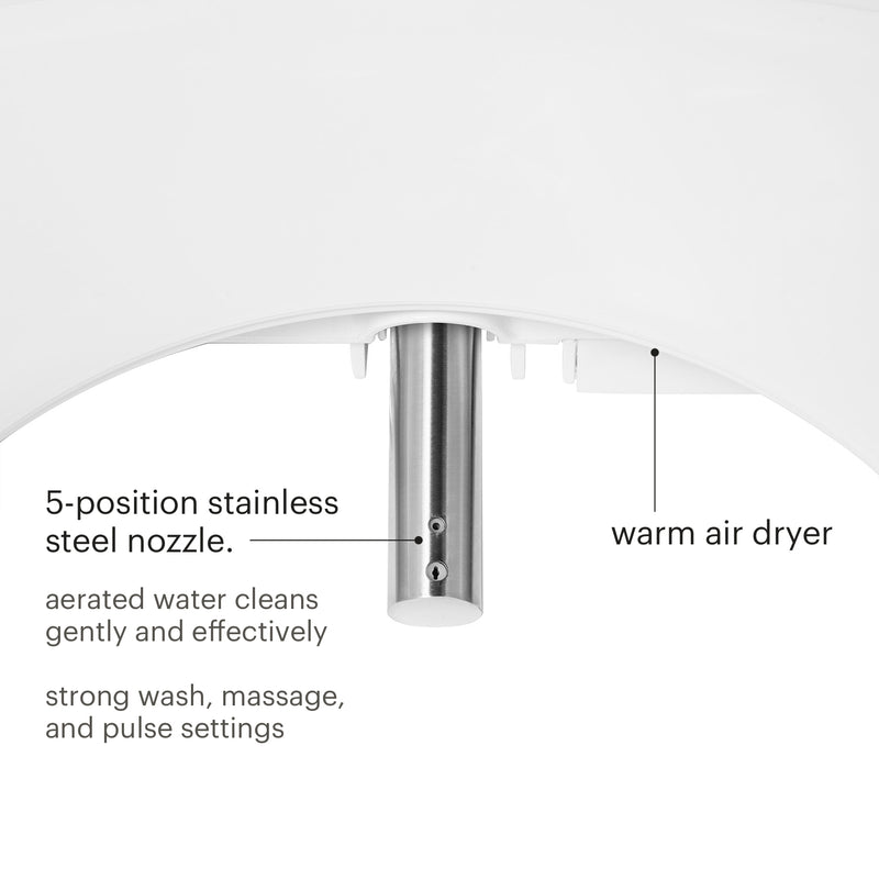 Brondell Swash DR801 Advanced Bidet Toilet Seat with Side Arm Control