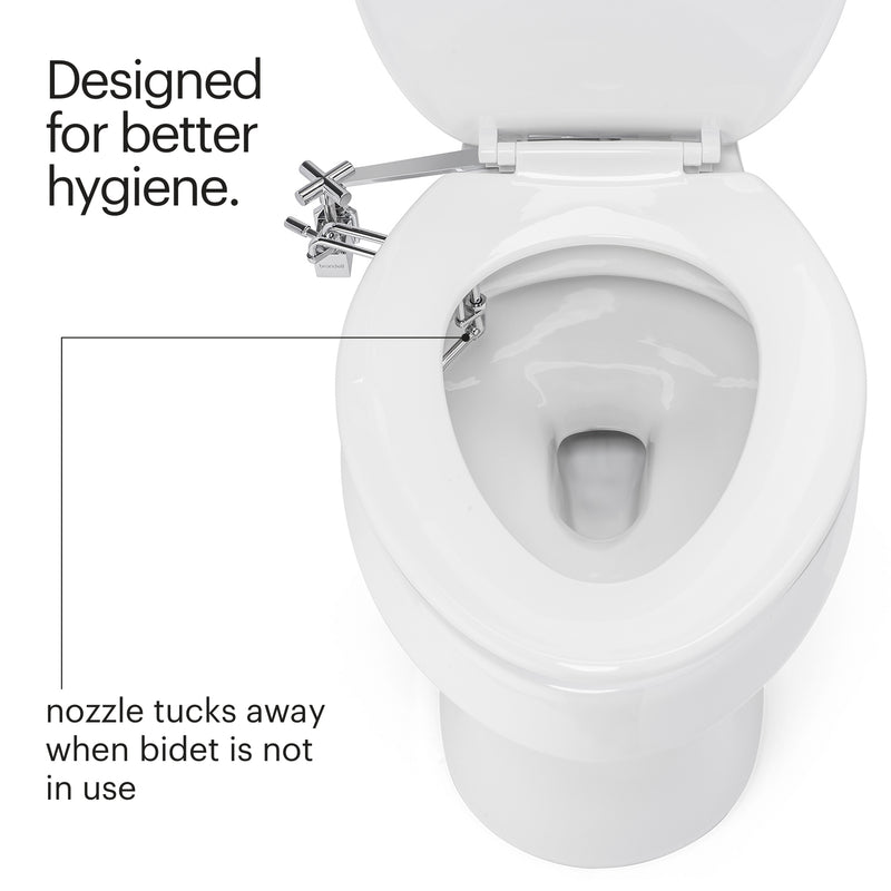 Brondell Side-Mounted Bidet Attachment with Adjustable Spray Wand