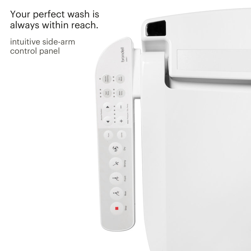 Brondell Swash EM417 Advanced Bidet Toilet Seat with Side Arm Control