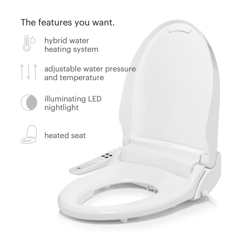 Brondell Swash Advanced Bidet Toilet Seat with Side Arm Control