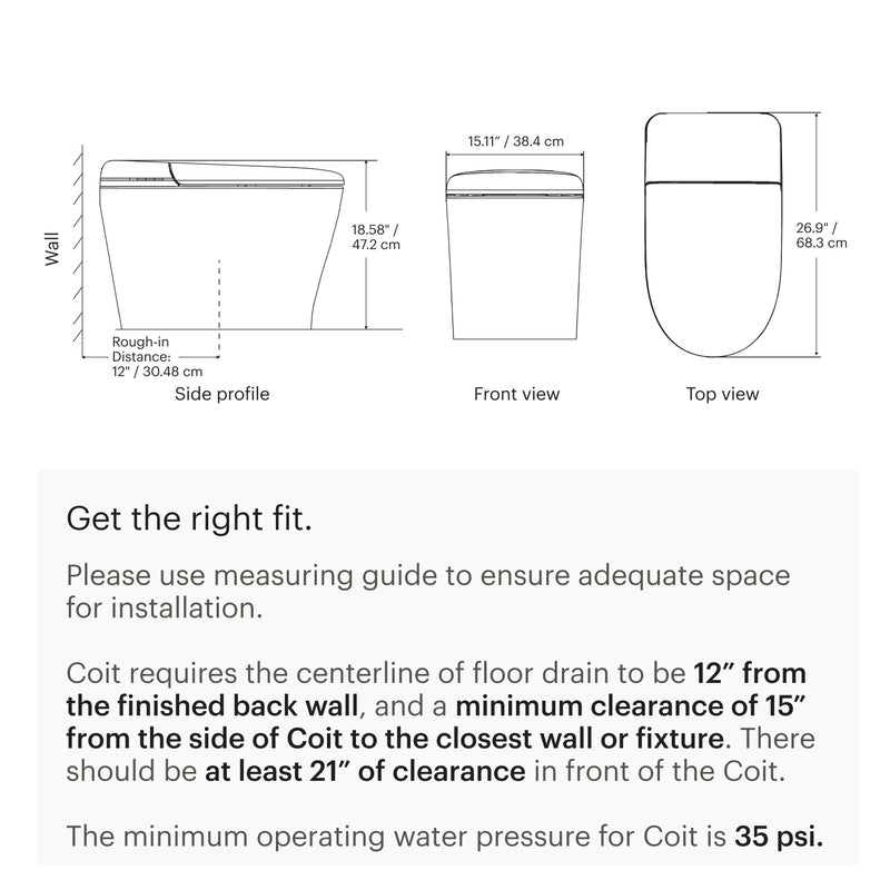 Brondell Coit Integrated Smart Bidet Toilet