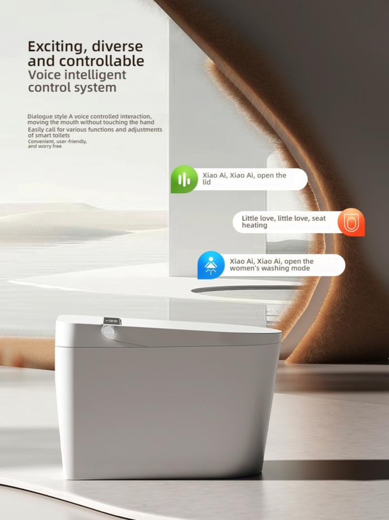 IPX4 Fully Automatic Ceramic Intelligent Toilet Heated Seat Remote Control Dual-Flush Smart Toilets for Bathroom