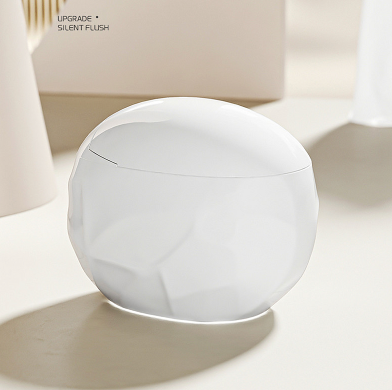 Egg Shaped Water Closet Ceramic Electric Intelligent Toilet Automatic Flush Remote Control White Smart Toilet