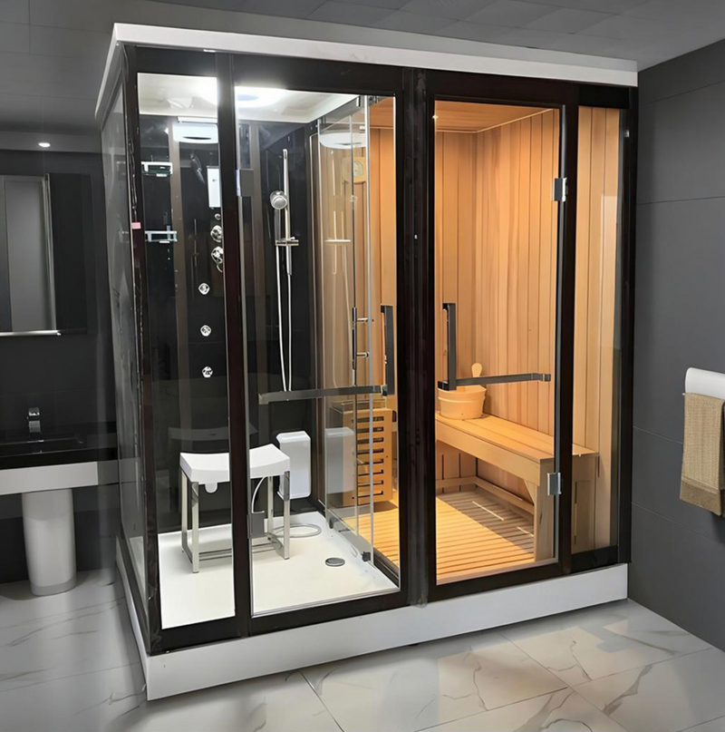 Modern Design 6KW Indoor Steam Sauna Shower Sauna Intelligent Control for 2 Persons