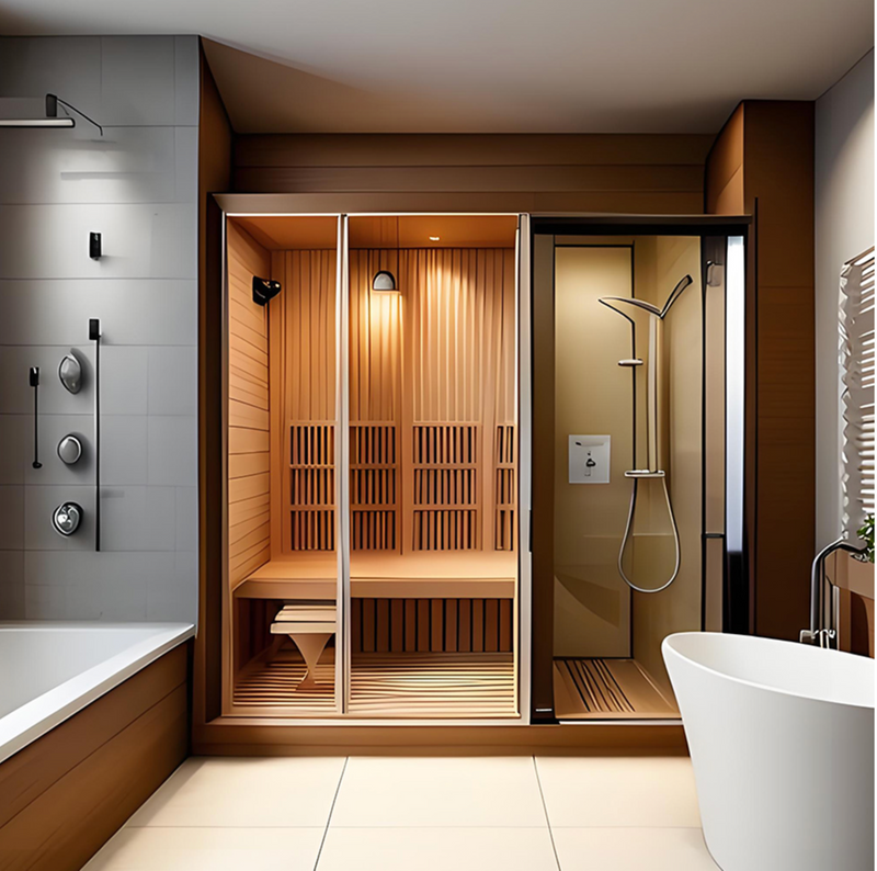 Modern Design 6KW Indoor Steam Sauna Shower Sauna Intelligent Control for 2 Persons
