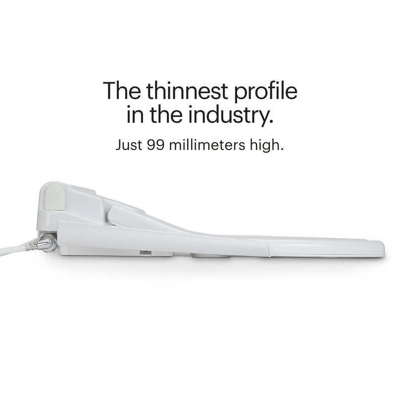 Brondell Swash Thinline T22 Commercial Bidet Toilet Seat with Open Front Less Cover and Side Arm Control