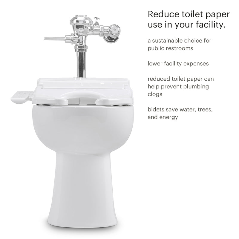 Brondell Swash Thinline T22 Commercial Bidet Toilet Seat with Open Front Less Cover and Side Arm Control