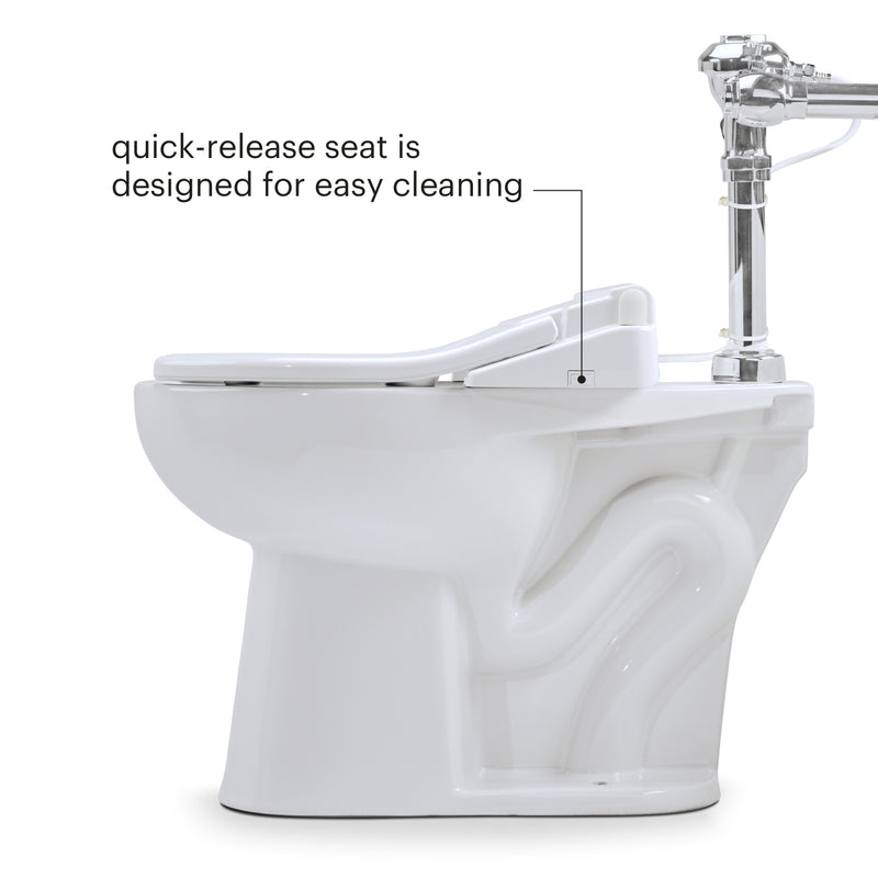 Brondell Swash Thinline T22 Commercial Bidet Toilet Seat with Open Front Less Cover and Side Arm Control