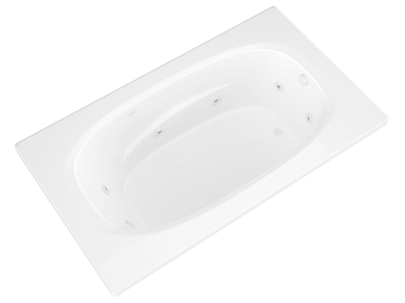 Atlantis Whirlpools Polaris 72 in. x 36 in. Rectangular Whirlpool Bathtub with V-Style Back Jets in Glossy White