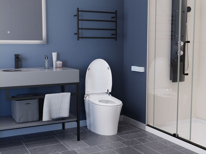 ANZZI ENVO Aura Elongated 1.28 GPF Smart Bidet Toilet with Remote Control, Auto Flush, and Heated Seat