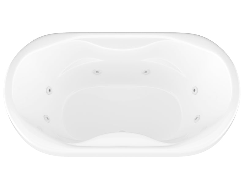Atlantis Whirlpools Indulgence 41 x 70 Oval Whirlpool Jetted Bathtub