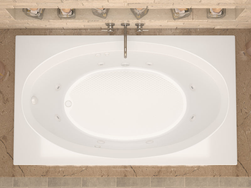 Atlantis Whirlpools Vogue 42 x 72 Rectangular Whirlpool Jetted Bathtub with Reversible Drain