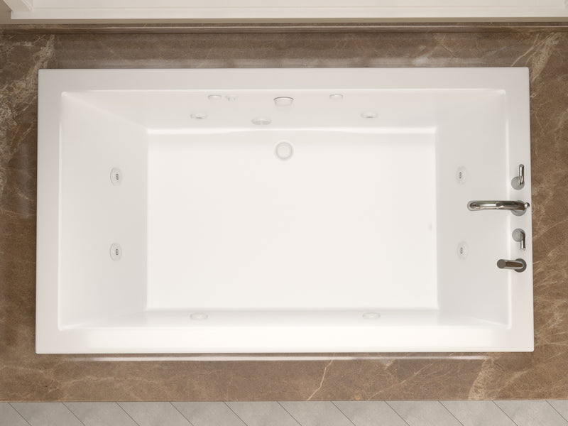 Atlantis Whirlpools Venetian 42 x 72 Rectangular Whirlpool Jetted Bathtub with Reversible Drain
