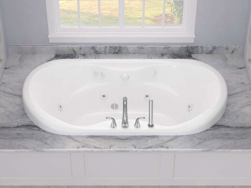 Atlantis Whirlpools Indulgence 41 x 70 Oval Whirlpool Jetted Bathtub