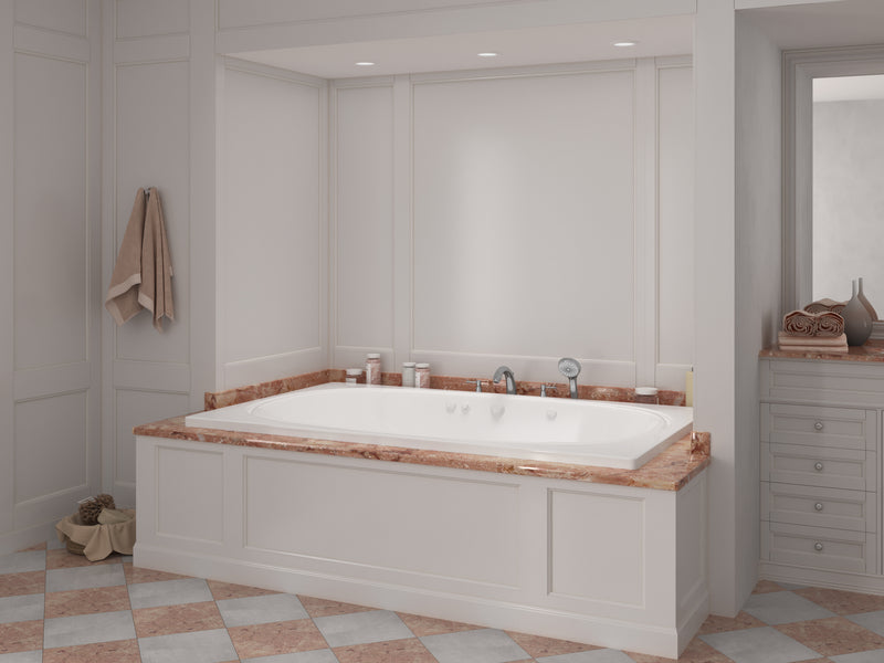 Atlantis Whirlpools Charleston 48 x 78 Rectangular Whirlpool Jetted Bathtub with Reversible Drain