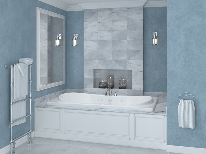 Atlantis Whirlpools Whisper 36 x 72 Rectangular Whirlpool Jetted Bathtub with Reversible Drain
