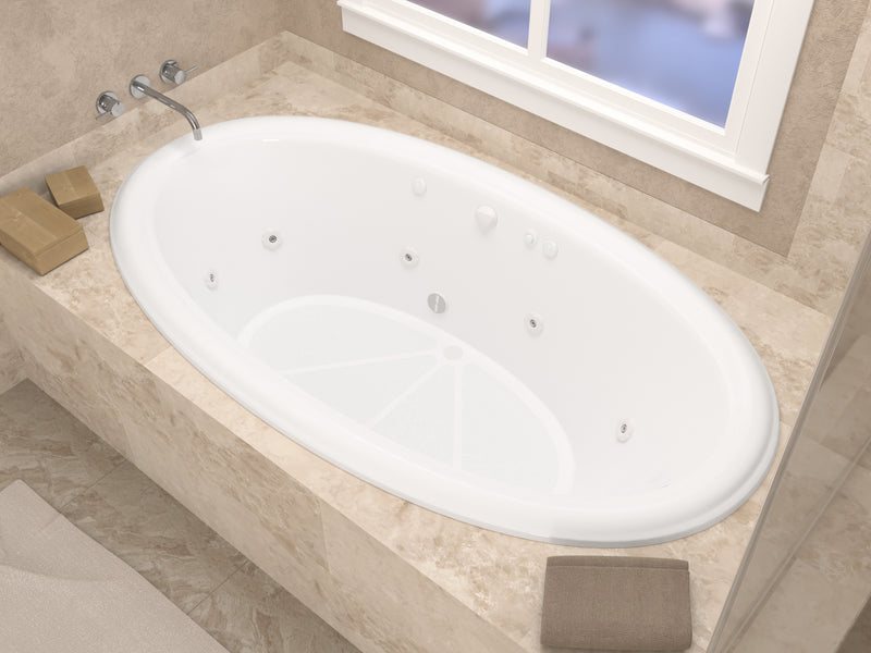 Atlantis Whirlpools Petite 44 x 78 Oval Whirlpool Jetted Bathtub