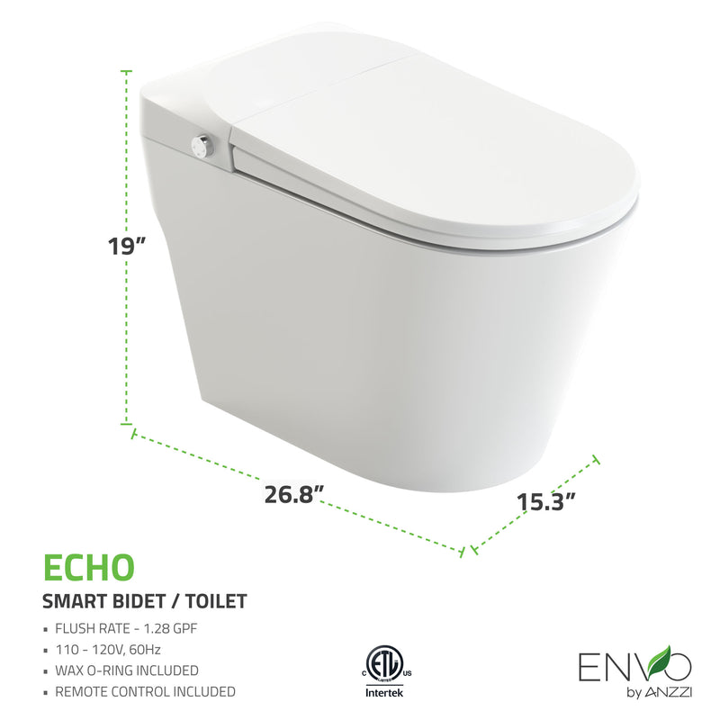 ANZZI ENVO Echo Smart Toilet features