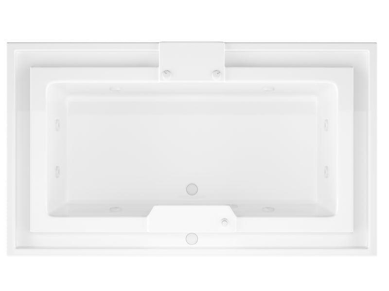 Atlantis Whirlpools Opal Series 78 in. x 46 in. Rectangular Whirlpool Bathtub with Center drain and V-Style Back Jets in Glossy Smooth White