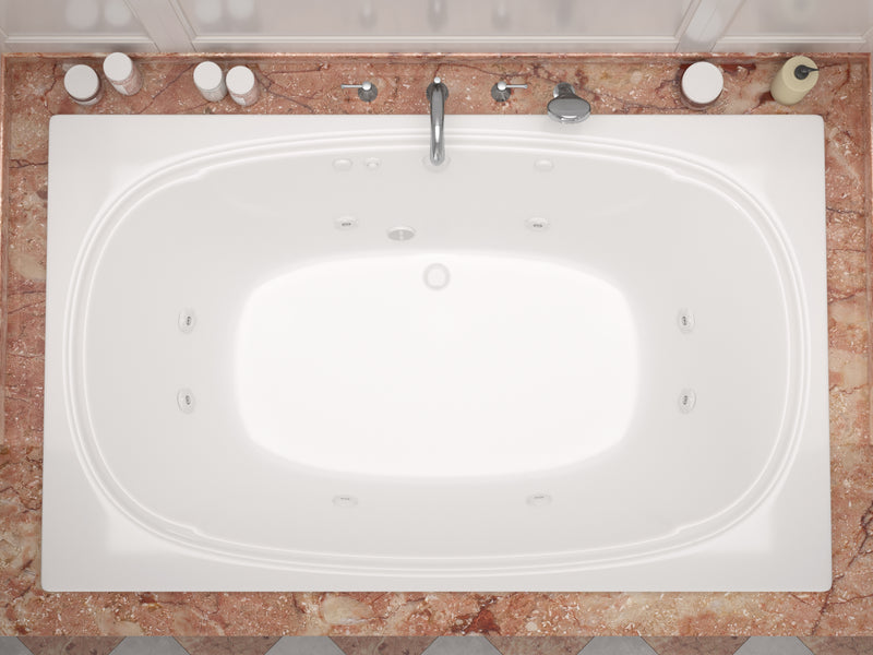 Atlantis Whirlpools Charleston 48 x 78 Rectangular Whirlpool Jetted Bathtub with Reversible Drain