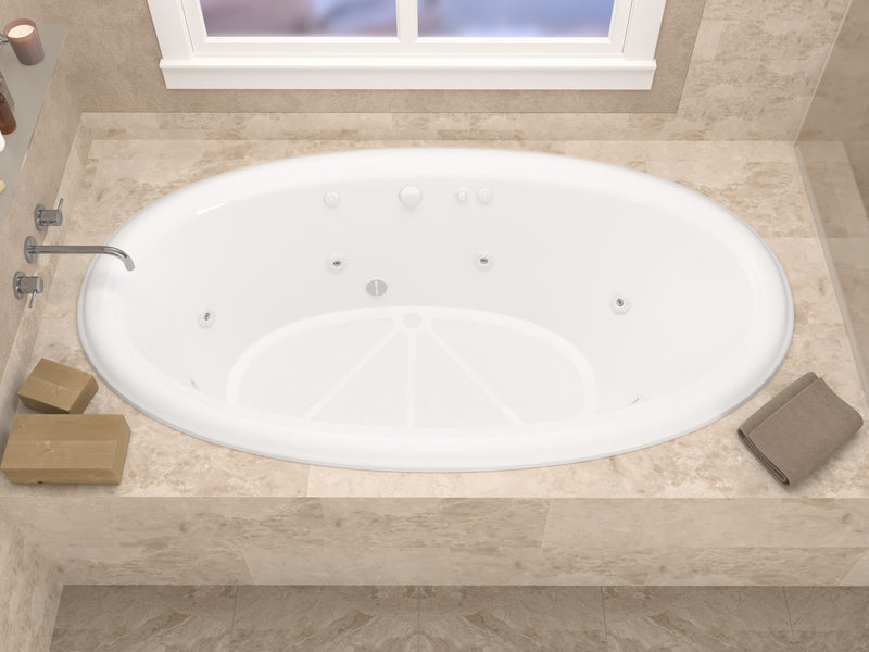 Atlantis Whirlpools Petite 44 x 78 Oval Whirlpool Jetted Bathtub