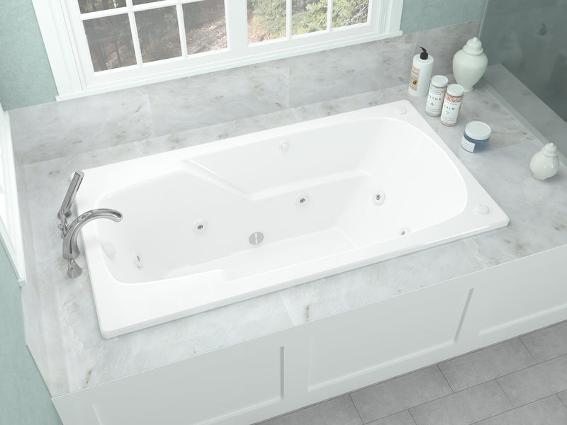 Atlantis Whirlpools Eros 36 x 72 Rectangular Whirlpool Jetted Bathtub with Reversible Drain