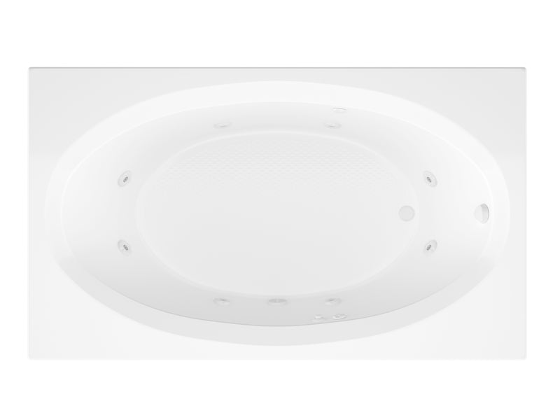 Vogue 84 in. x 43 in. Rectangular Whirlpool Bathtub