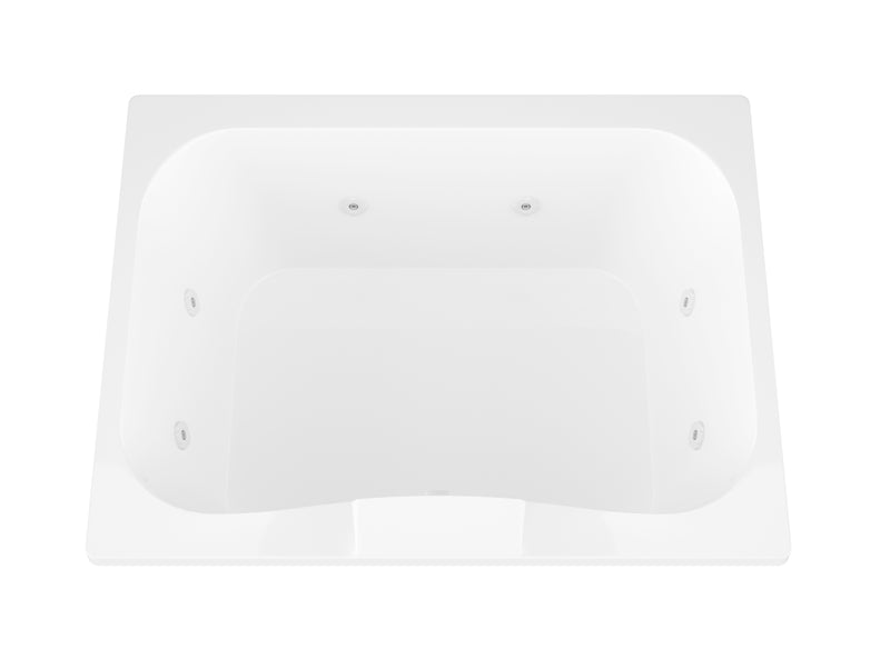 Atlantis Whirlpools Neptune 40 x 60 Rectangular Whirlpool Jetted Bathtub with Reversible Drain
