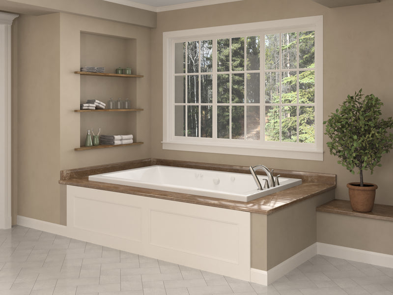 Atlantis Whirlpools Venetian 42 x 72 Rectangular Whirlpool Jetted Bathtub with Reversible Drain