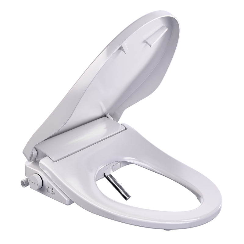 ANZZI Electric Bidet Seat with Auto Lid, Heated Seat, Warm Water Wash, and Classic Remote