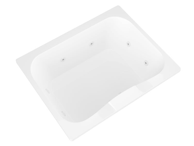 Atlantis Whirlpools Neptune 40 x 60 Rectangular Whirlpool Jetted Bathtub with Reversible Drain