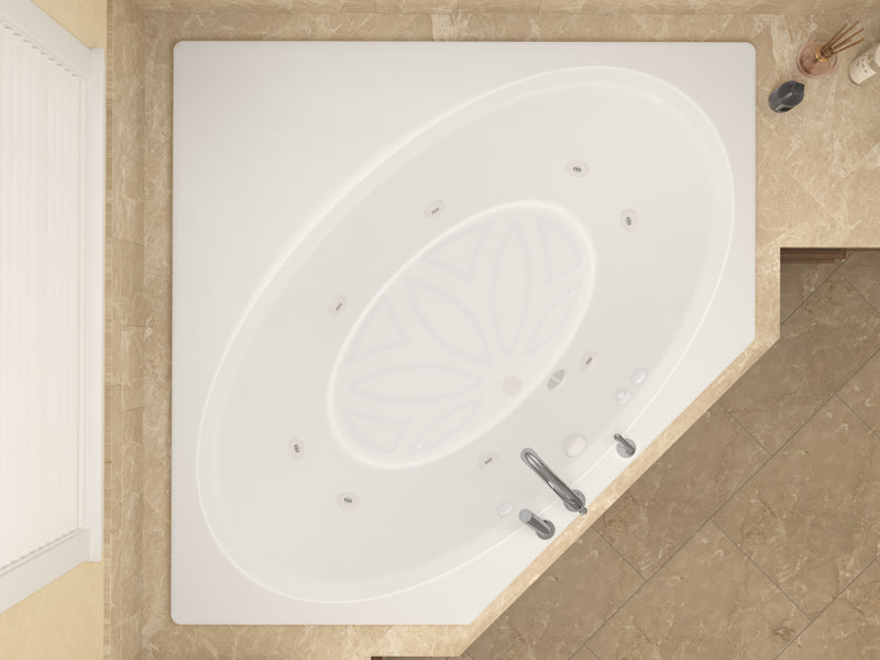 Atlantis Whirlpools Venus 60 x 60 Corner Whirlpool Jetted Bathtub