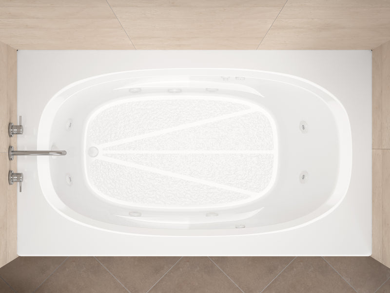 Atlantis Whirlpools Polaris 36 x 66 Rectangular Whirlpool Jetted Bathtub with Reversible Drain