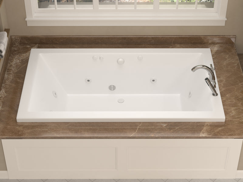 Atlantis Whirlpools Venetian 42 x 72 Rectangular Whirlpool Jetted Bathtub with Reversible Drain